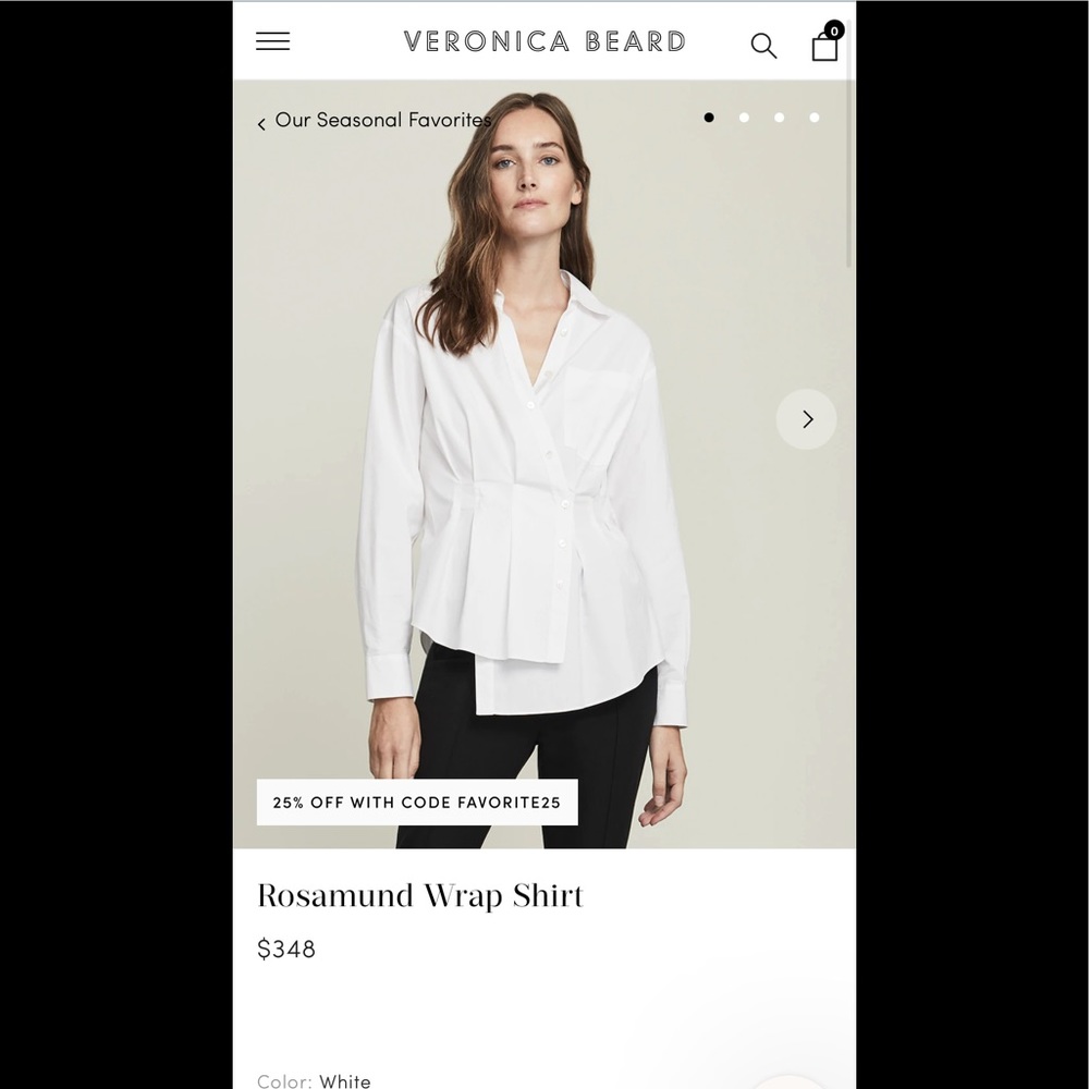 2022 spring Veronica Beard Rosamund Wrap Shirt